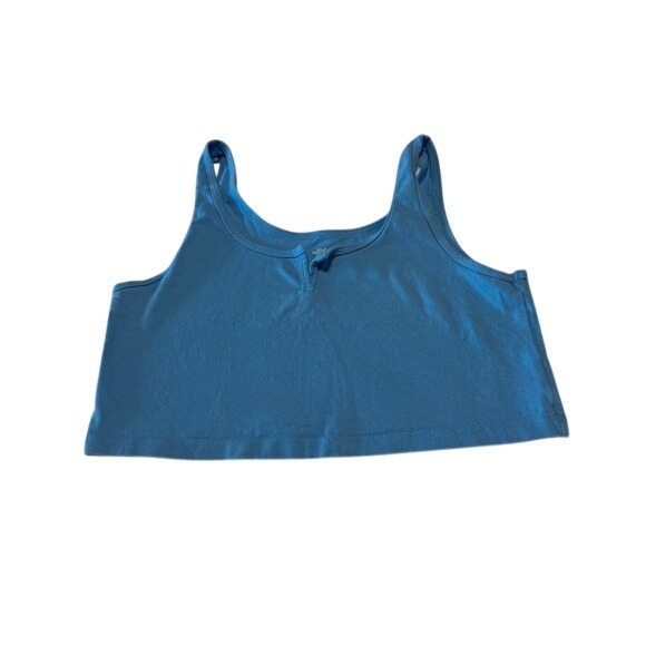 wild fable Tops - Wild Fable Blue Ribbed Crop Tank Top Women's Size Large‎
